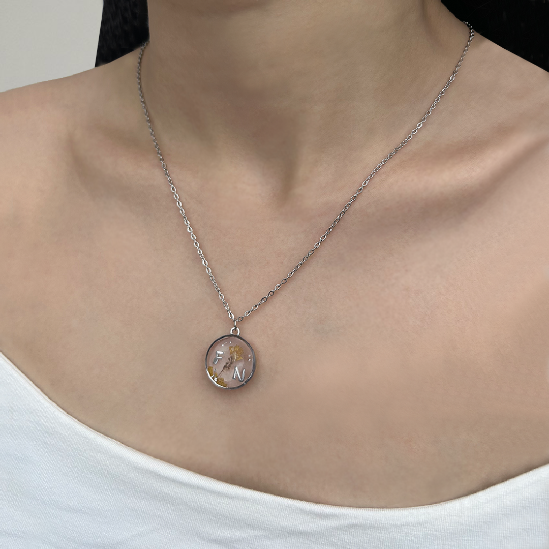 Sunshine Two Initials Pendant Necklace